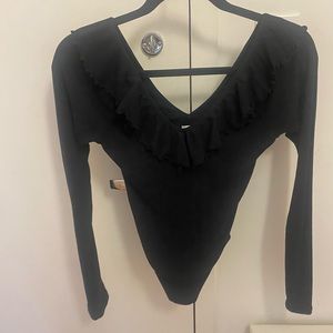 Aritzia ruffle bodysuit